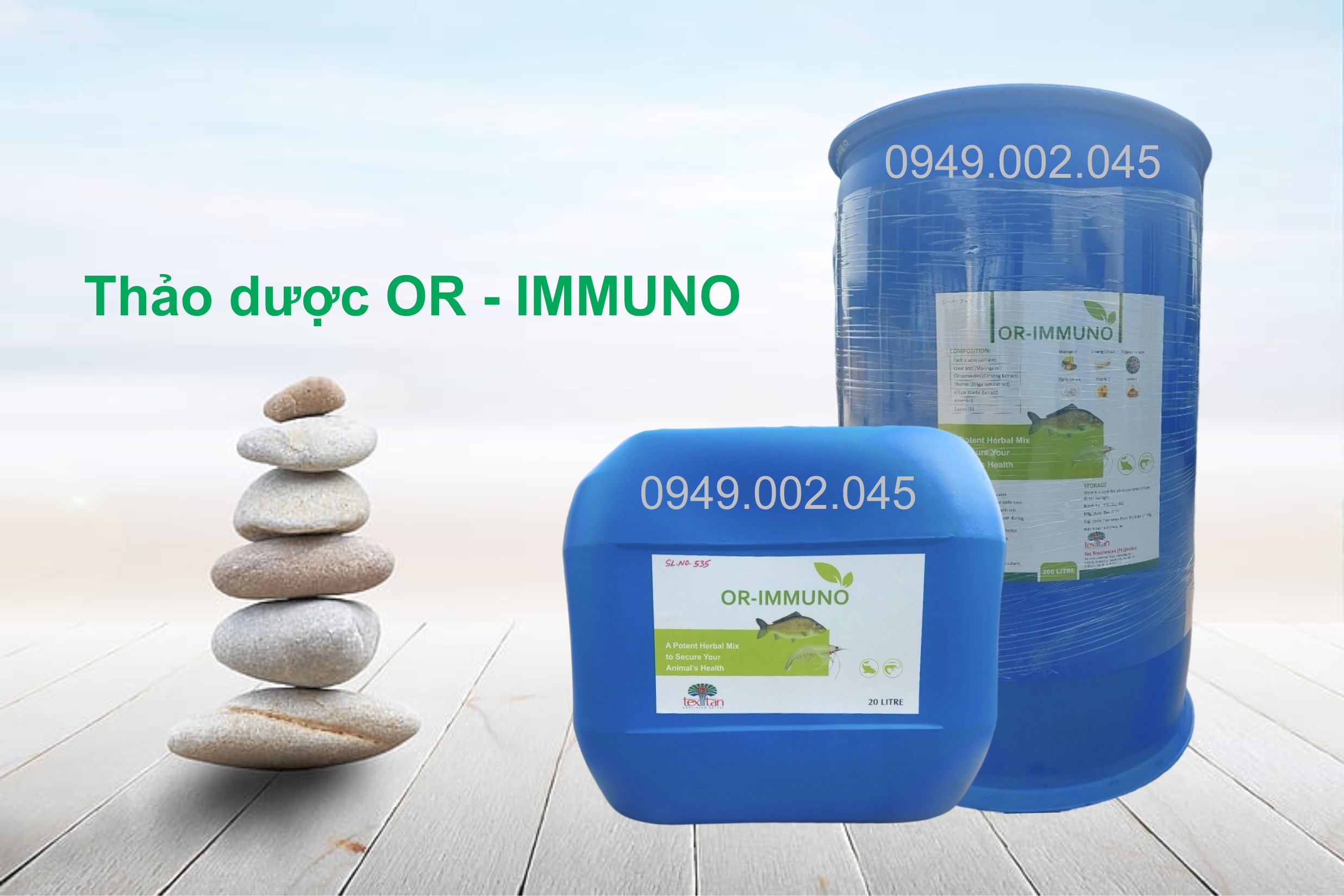 Or Immuno - Thảo dược hỗ trợ tiêu hóa, tăng miễn dịch tôm cá